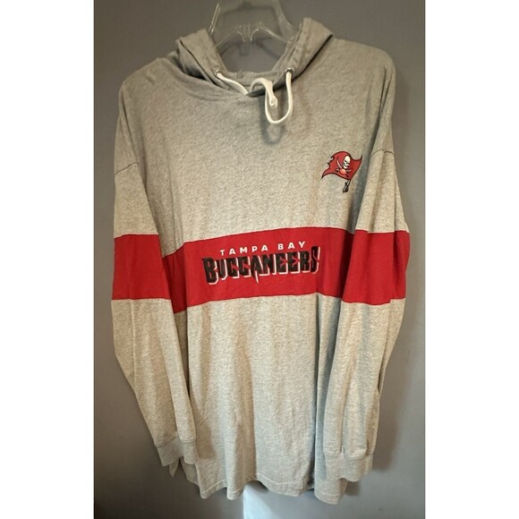 Fanatics Tampa Bay Buccaneers Hoodie Gray Long Sleeve Lightweight Pullover 3XL - Picture 1 of 5
